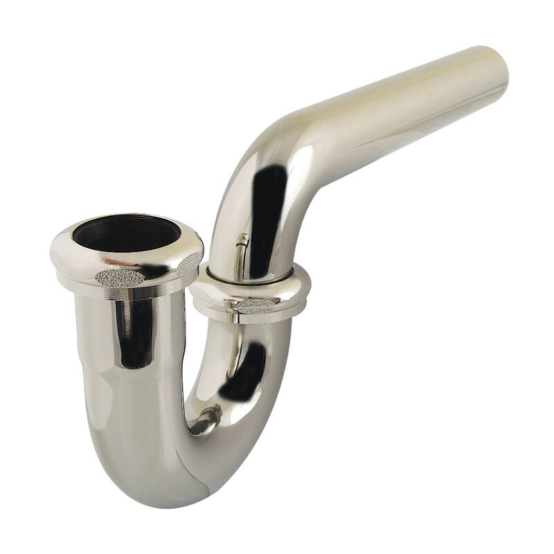 Kingston Brass Made To Match 1-1/4 Inch Decor P-Trap without Flange, 12-7/8 Inch Length, 18 Gauge - Polished Nickel