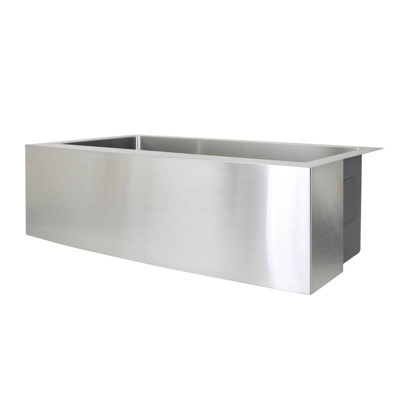 KBV 33 in. x 20 in, Farmhouse Apron-Front Single Bowl 18 Gauge Brushed Stainless Steel Kitchen Sink with Accessories - 33 x 20