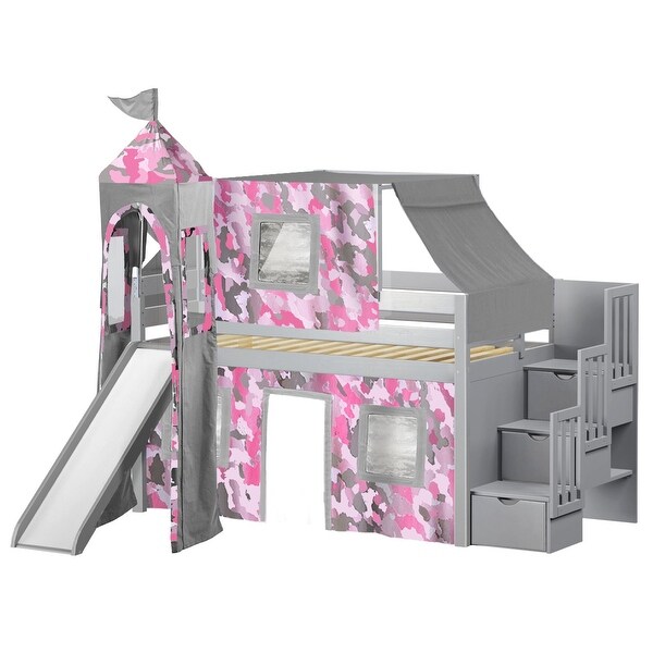 twin princess loft bed