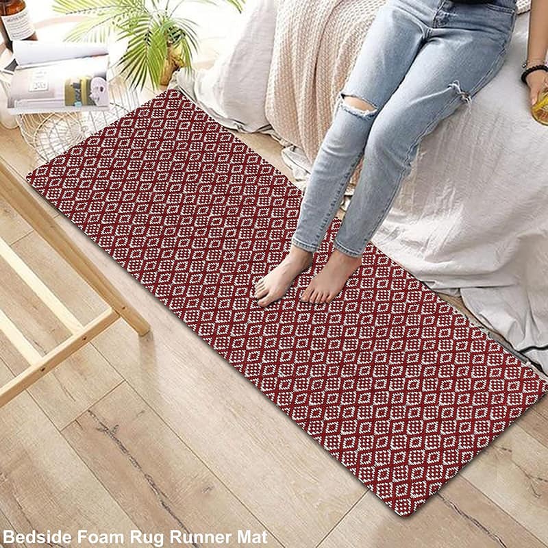 Anti-Fatigue Kitchen/Bathroom/Bed side Mat Hand Woven Runner Rug Cushioned Cotton Mat 18x48'' - 18''x48''