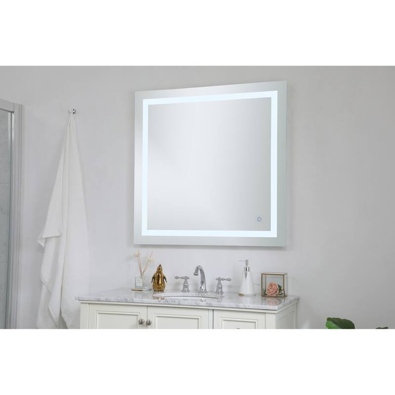 Elegant Lighting Helios 36" Square Frameless Wall Mounted Lighted