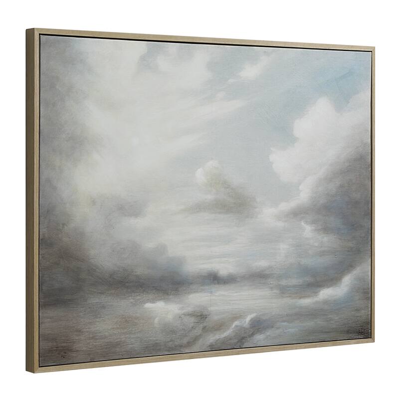 Anse 36" H x 48" W Canvas Art, White
