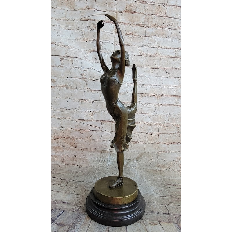 Bronze Metal Ballerina Ballet Dancer Girl Figure Sculpture Statue Original Art