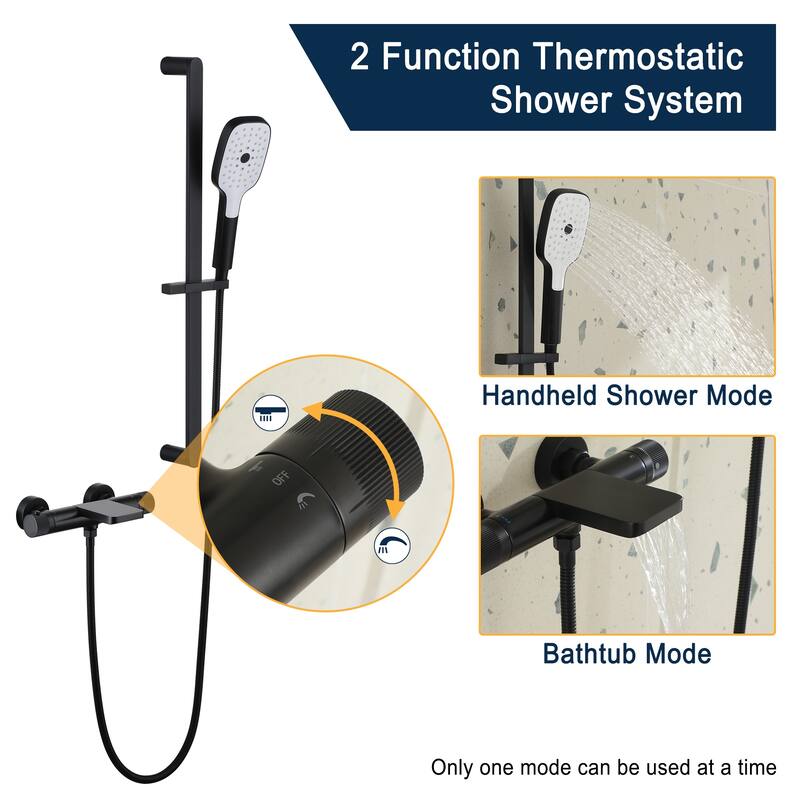 Handheld Shower Set with Adjustable Sliding Bar