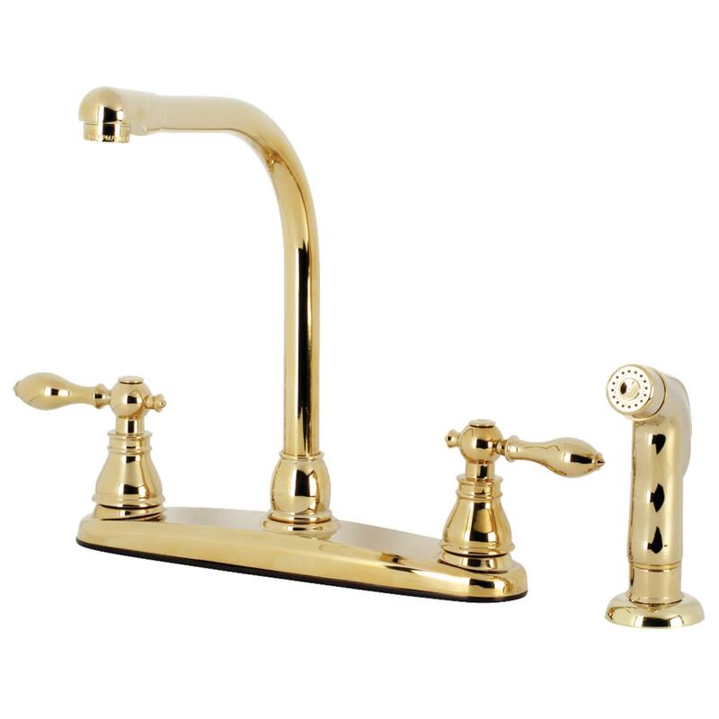 Kingston Brass American Classic 1.8 GPM Centerset Kitchen Faucet � - Polished Brass