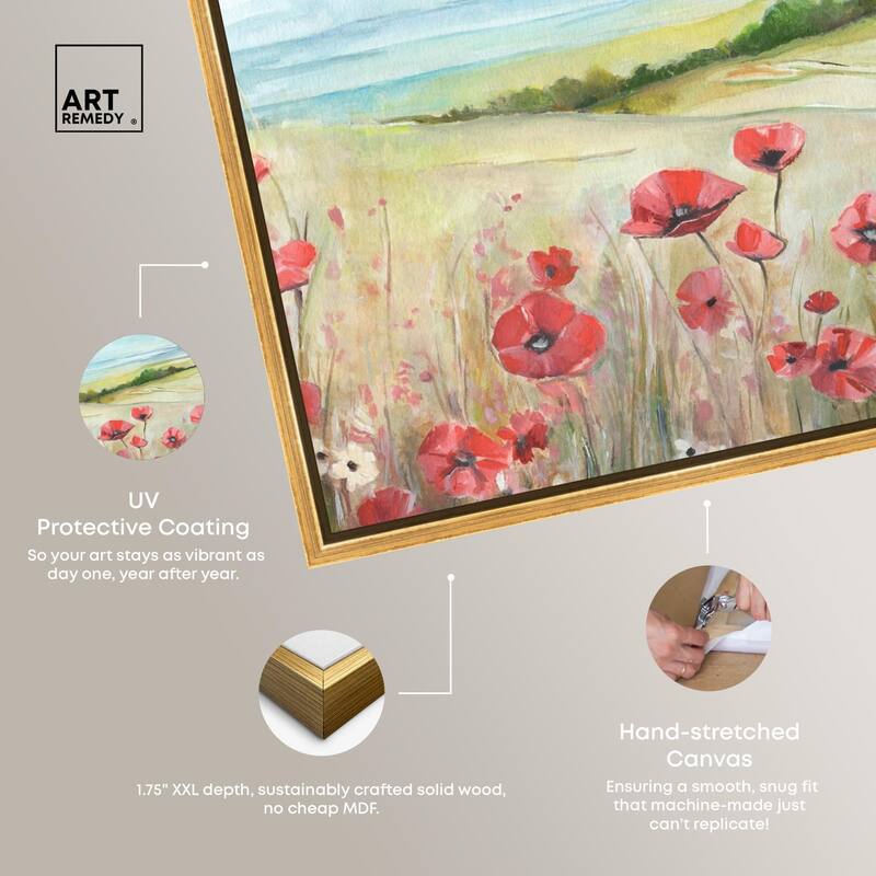 The Poppy Field Canvas by Art Remedy