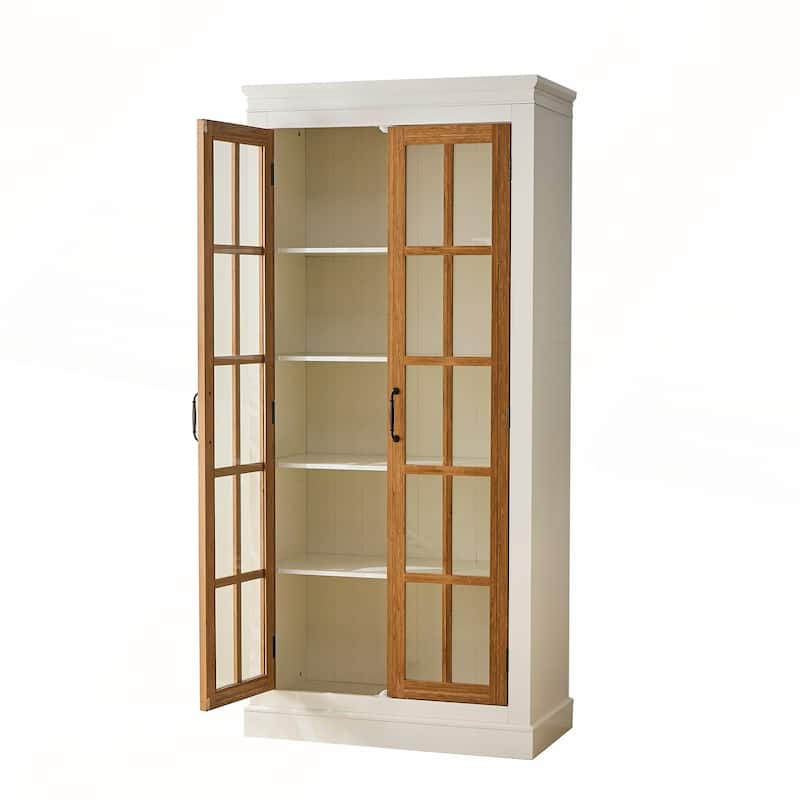 71.2IN Tall Display Cabinet with Glass Doors