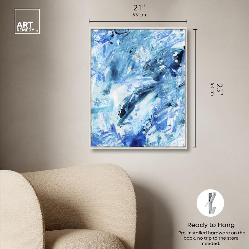 Impasto Blues Canvas by Art Remedy