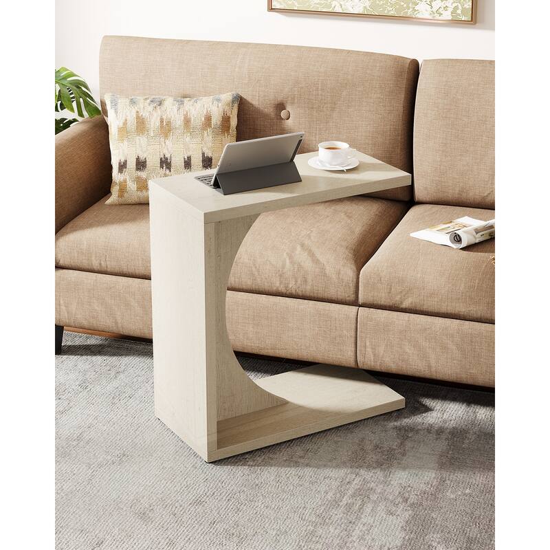 C-Shaped End Table, Sofa Side Table, Living Room Bedroom C Table Accent Side Table