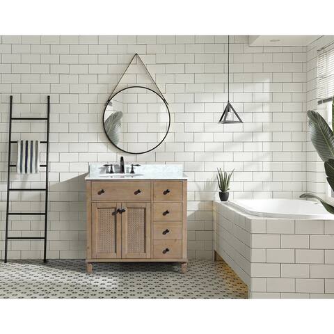 Annie 36" Bathroom Vanity, Weathered Fir Finish