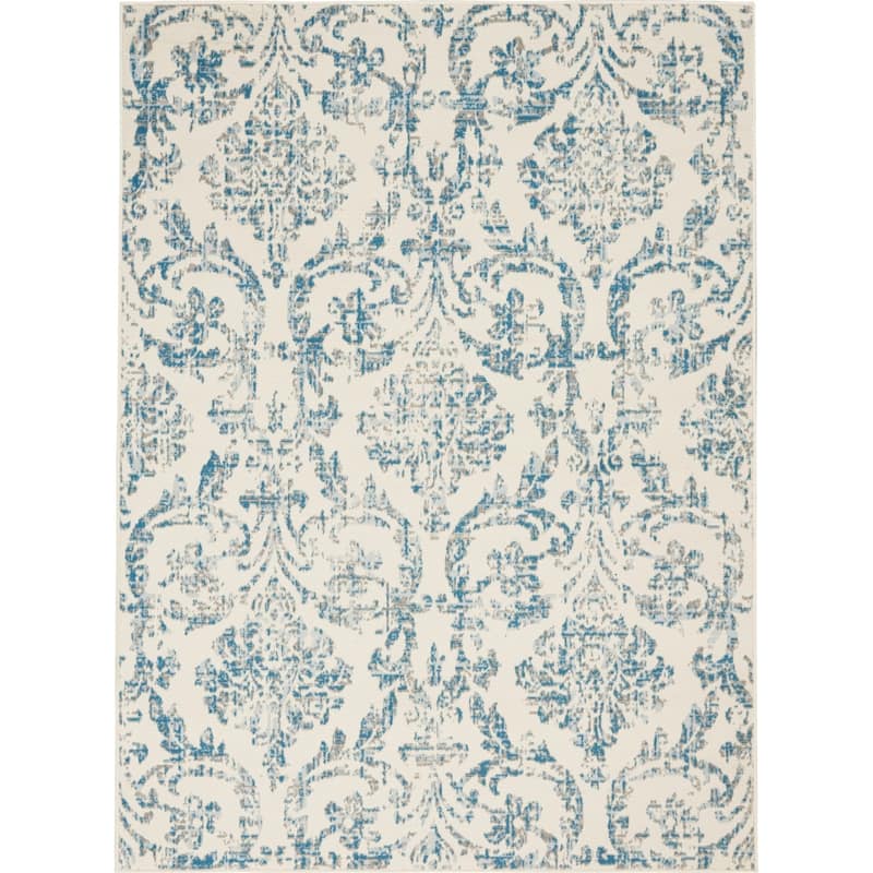 Nourison Jubilant Vintage Farmhouse Damask Area Rug