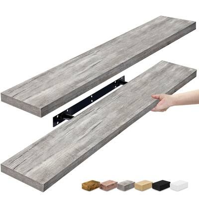 Sorbus Long Floating Shelves for Wall Set of 2 - 35"L x 9"W x 1.5"H