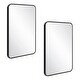 preview thumbnail 1 of 16, Design House Isla Modern Metal Framed Rectangle Wall Mounted Accent Mirror