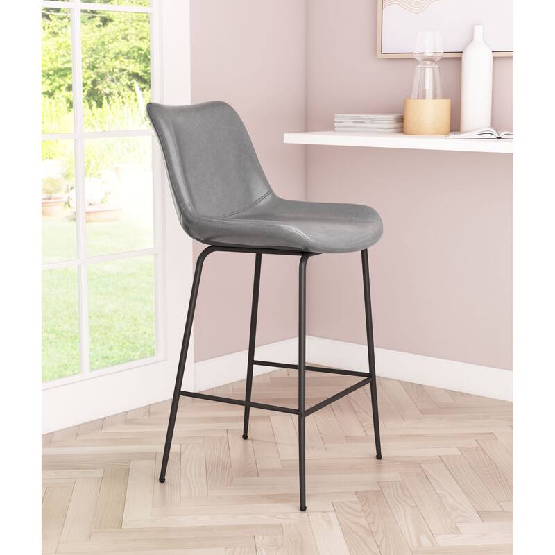Byron Counter Chair - 20.1" W x 22.2" D x 38.6" H - Gray