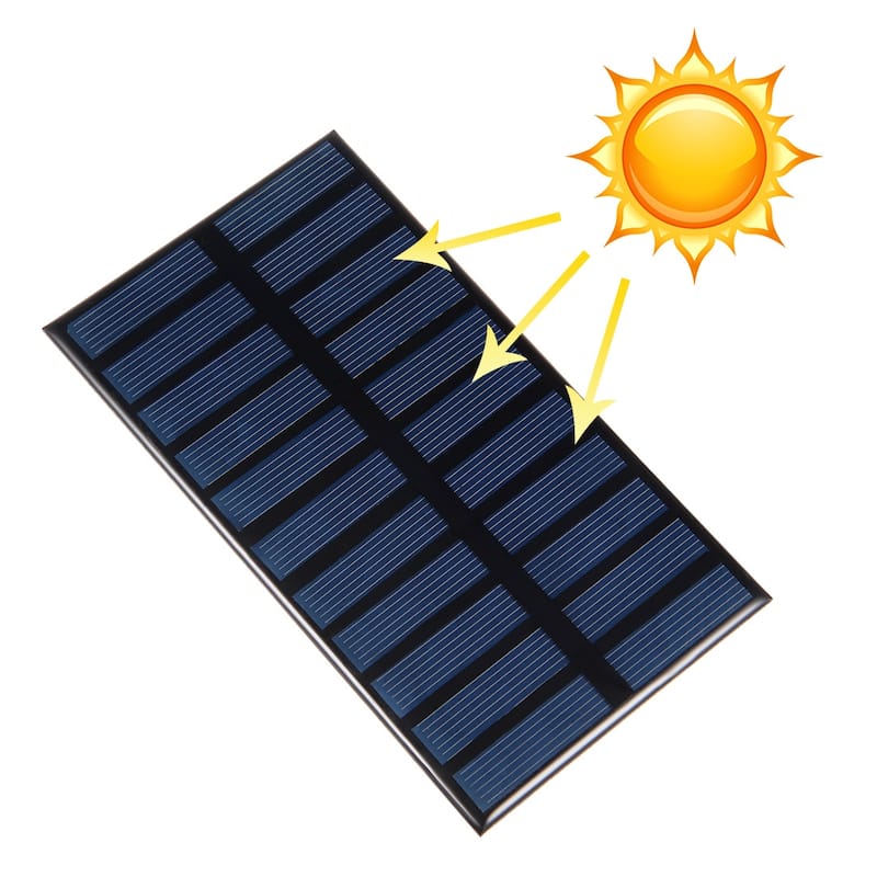 1.6W 5.5V Micro Solar Panel Module DIY Polysilicon for Toys Charger - Black,Green