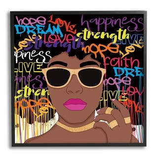 Stupell Inspirational Modern Girl Framed Giclee Art Design by Daniela ...