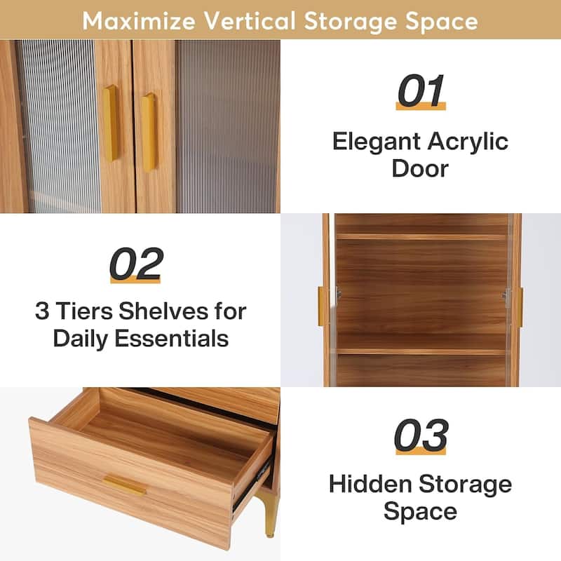 Freestanding Storage Cabinet for Living Room