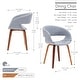 preview thumbnail 10 of 9, Porthos Homes Mid-century Style Dining Chair With Fabric Upholstery