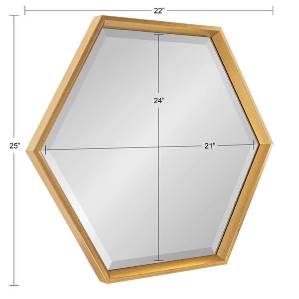dimension image slide 2 of 6, Kate and Laurel Calter Hexagon Framed Wall Mirror