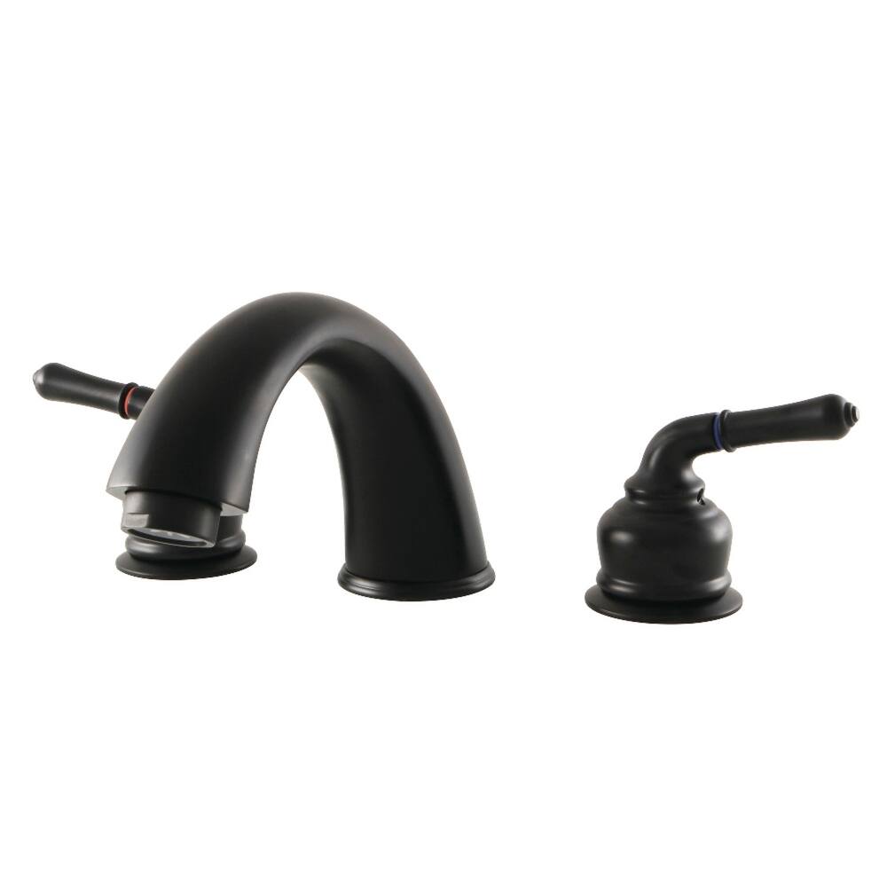 Magellan 3-Hole Deck Mount Roman Tub Faucet in Matte Black
