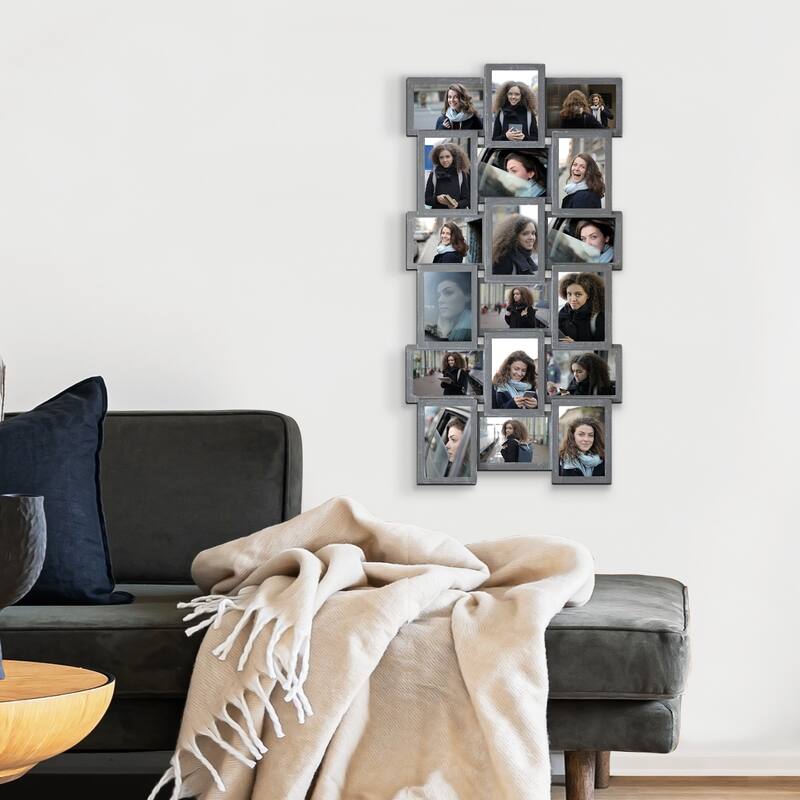 HELLO LAURA 18 Opening 4x6 Large Collage Picture Frame for Wall Decor