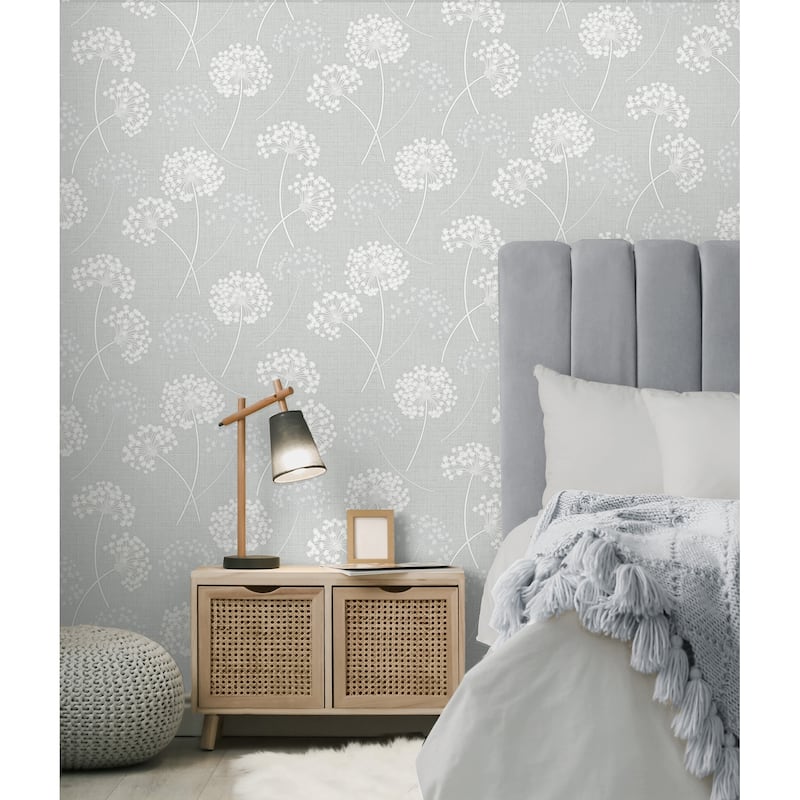Fine Decor Grace Grey Floral Wallpaper