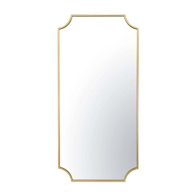 Carlton 24x50 Framed Metal Wall Mirror - Collaboration with Tamara Day - Gold