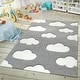 preview thumbnail 18 of 21, Kids Rug with Clouds in Pastel Colors for Children's Room or Nursery