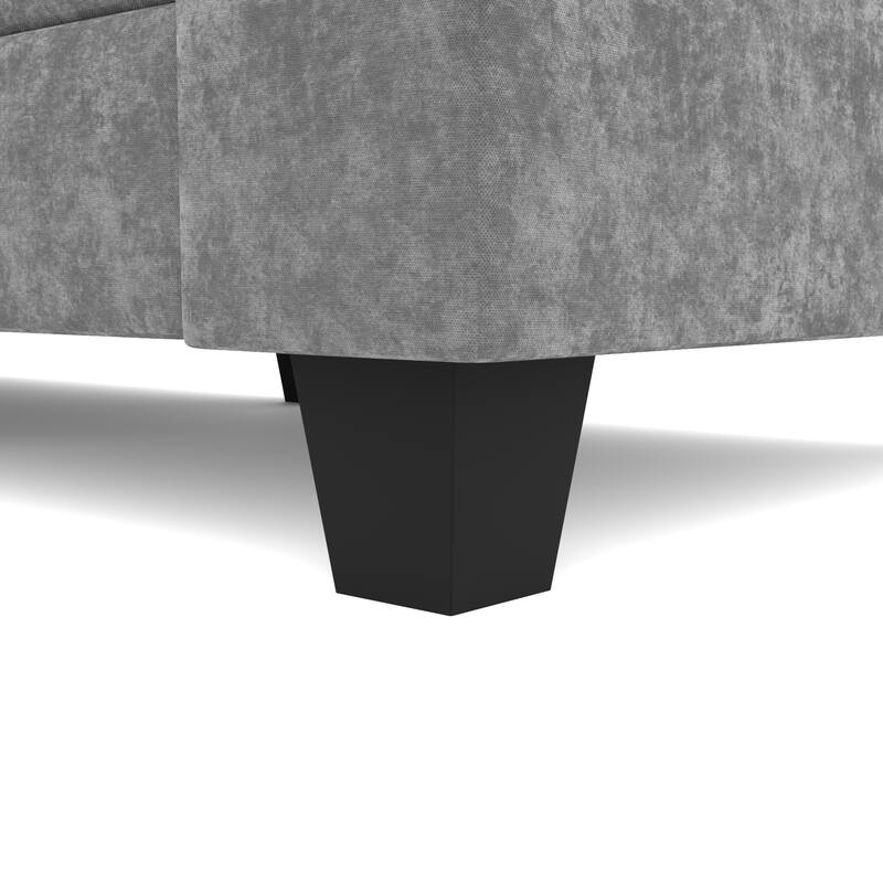 GDFStudio - Chenille L-Shaped 97" 5-Seater Sectional Sofa with Armrest Storage