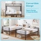 preview thumbnail 2 of 31, Bunk Bed Metal Twin Size Bunk Beds Frame with Ladder & Full-Length Guardrail Heavy Duty Sturdy 2 in 1 Convertible Bunk Bed