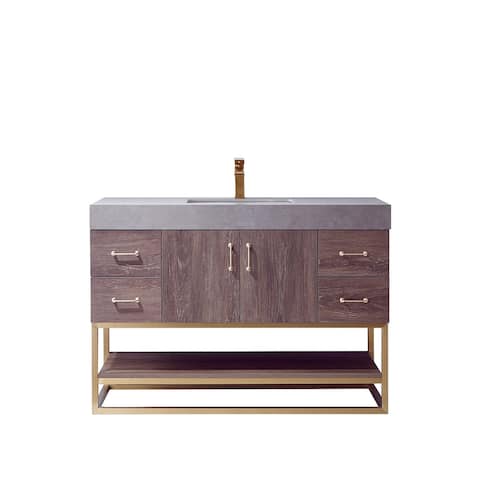 Alistair 48" Vanity with Grey Sintered Stone Countertop