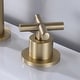 preview thumbnail 6 of 8, Luxury Brushed Gold 360 Swivel Bathroom Faucet Widespread with 2 Cross Handles