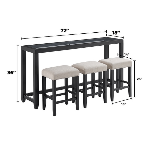 18 inch best sale wide counter stools