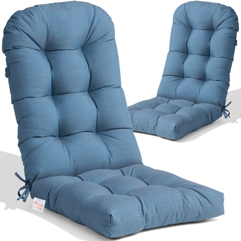 Outdoor Adirondack Chair Cushion Thickened Patio Chair Pad Lounge Rocking Chair Cushion - 2PC - Spectrum Denim,Sunbrella Fabric