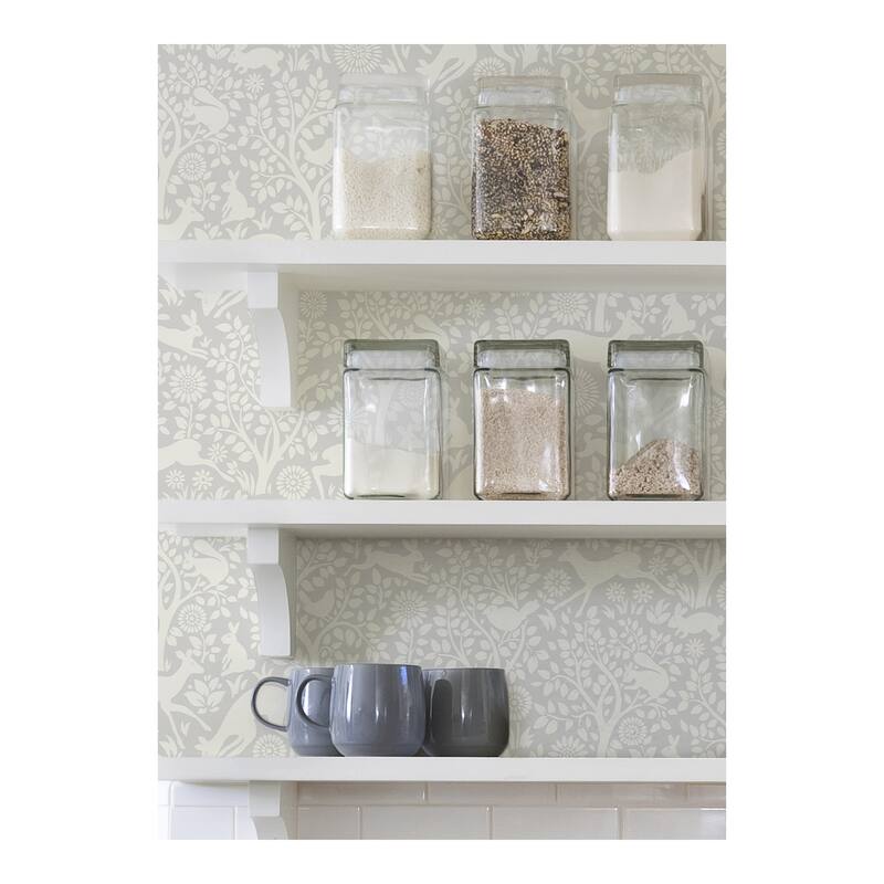 NuWallpaper Grey Merriment Peel & Stick Wallpaper - 216in x 20.5in x 0.025in