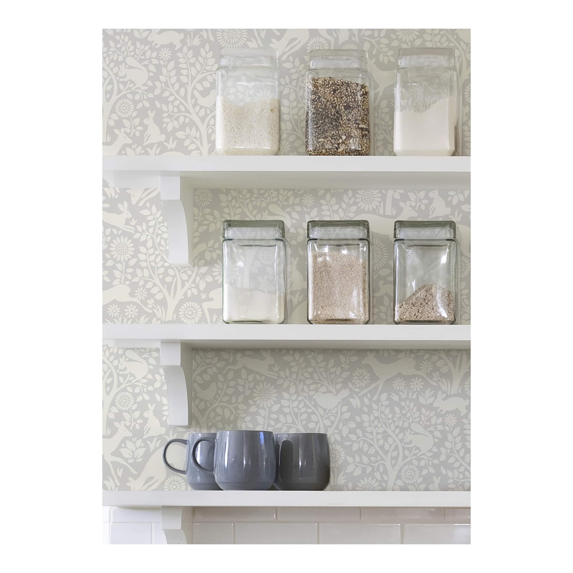 NuWallpaper Grey Merriment Peel & Stick Wallpaper 216in x 20.5in x 0