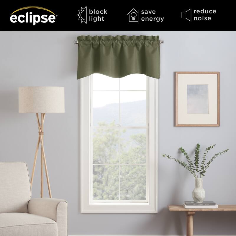 Eclipse Kendall Solid Scalloped Valance