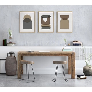 Kate And Laurel Leinwandbild „Boho Abstraktes Gesicht“ – 45,7x61 Cm, Gerahmt – Moderne Wandkunst Für Wohnzimmer, Schlafzimmer
