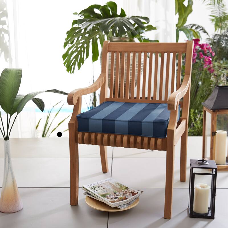 Sorra Home Preview Capri Outdoor/Indoor Corded Bench Cushion 12in x 18in x 3in