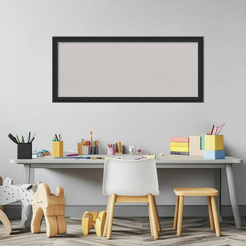 Bethany Black Wood Framed Cork Board - Bulletin Board, Organization Board, Pin Board