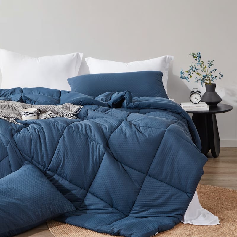 Snowflakes - Coma Inducer® Oversized Comforter Set - Moonlit Ocean