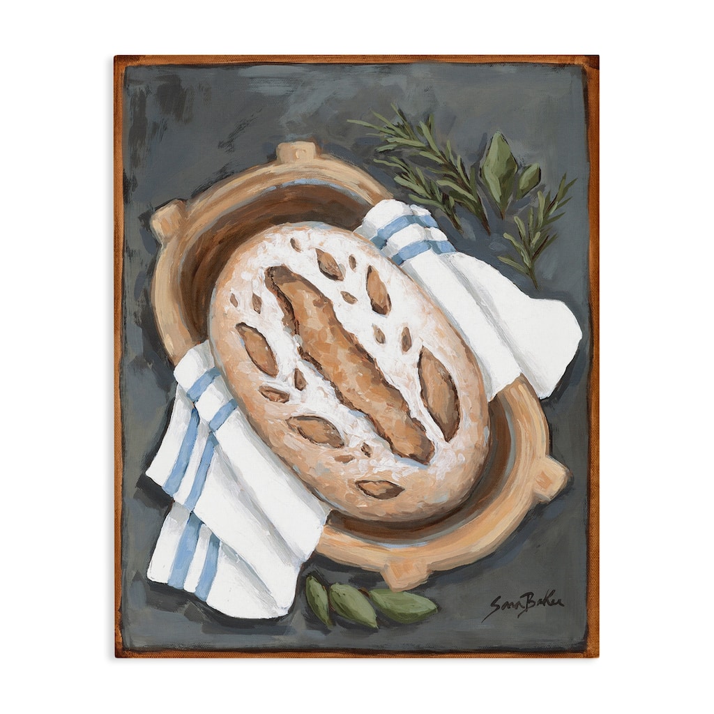 Stupell Bread Baking Basket Canvas Wall Art Design By Sara Baker