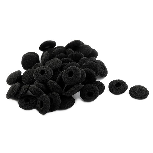 Sponge Earphone Headset Headphone Covers Cushions Pads Protector Black 50 Pcs