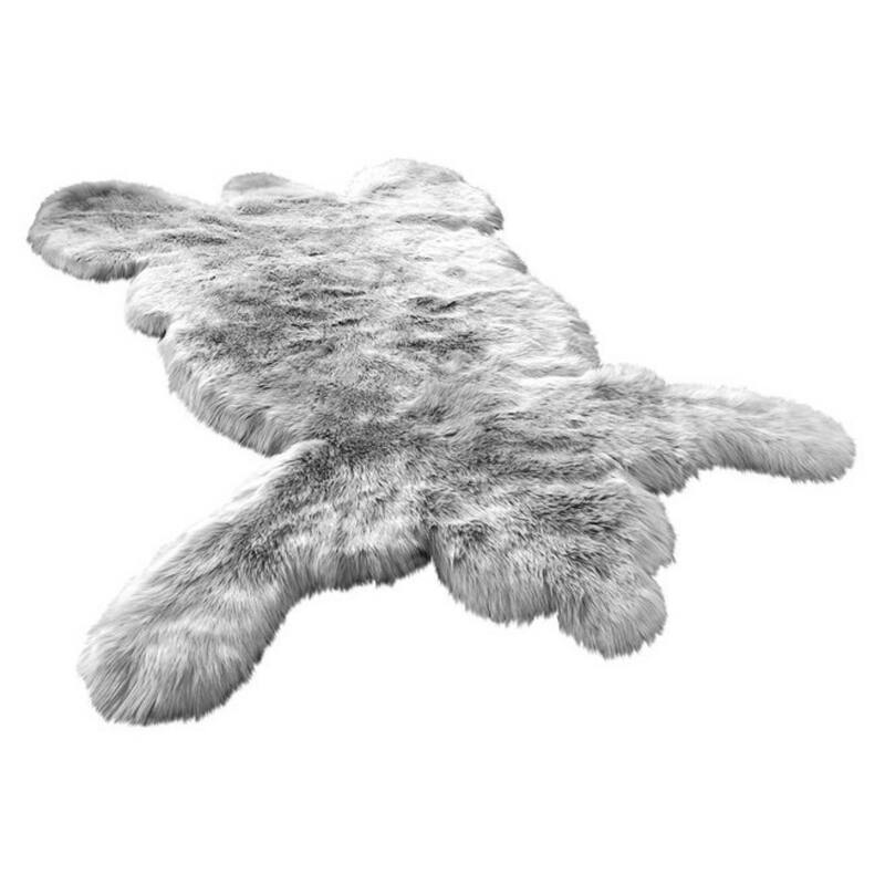 Highland Select Bear Shape Natural Long Wool Sheepskin Shag Rug