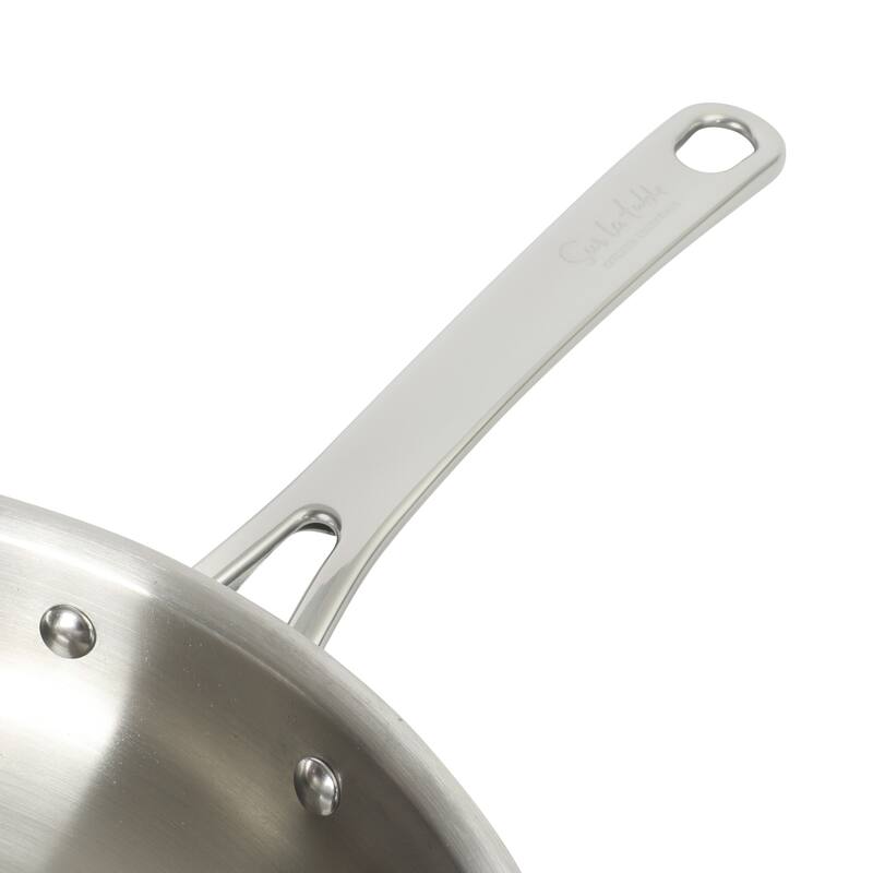 Sur La Table Kitchen Essentials Stainless Steel Frying Pan - Induction Ready Skillet with Tri-Ply Base, Polished Finish