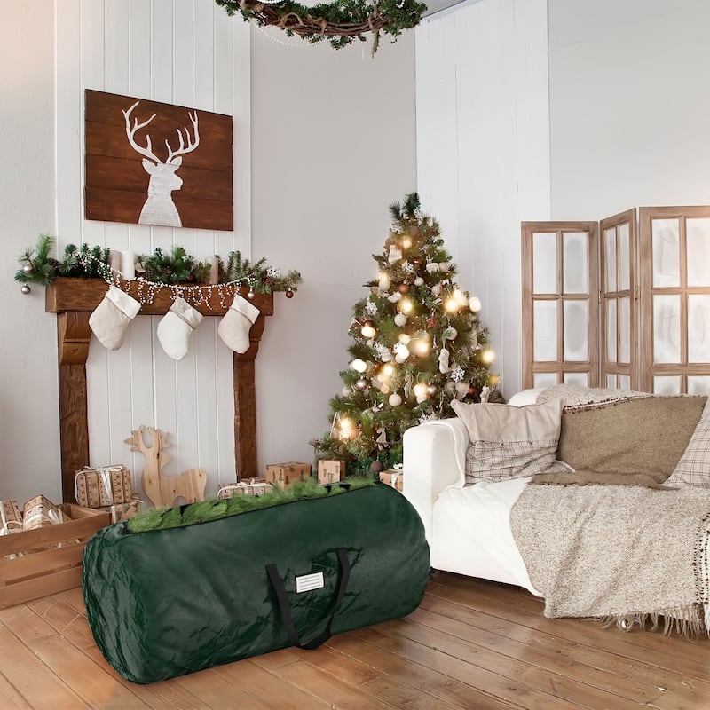 Christmas Tree Storage Bag for 12-Foot Artificial Trees Elf Stor (Green)