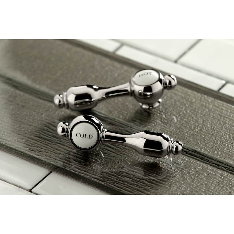 Tudor Two-Handle 3-Hole Wall Mount Bathroom Faucet