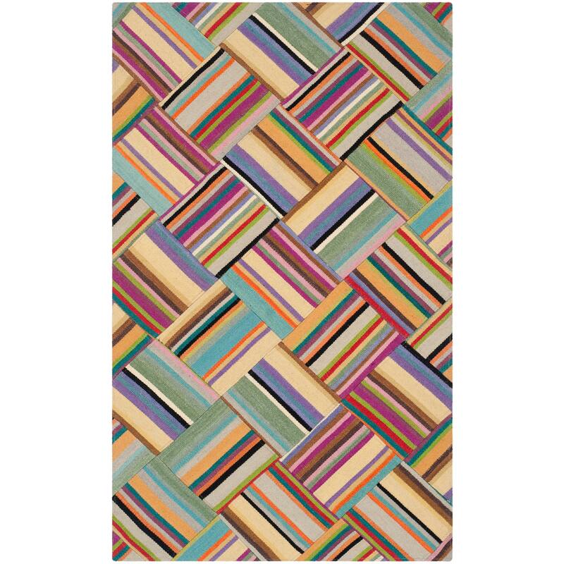 SAFAVIEH Handmade Straw Patch Sunshine Modern Wool Rug