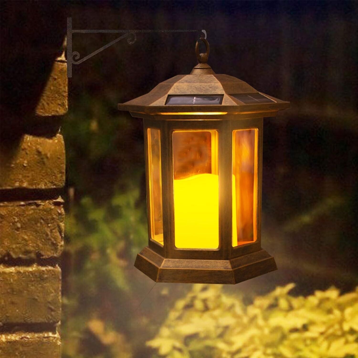 Flickering candle solar lights on sale