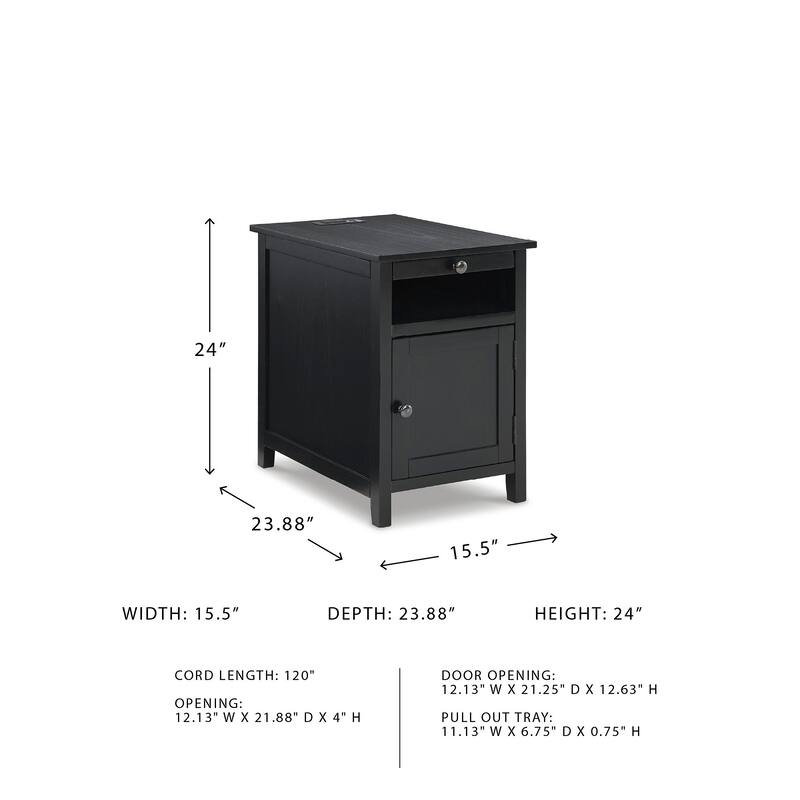 Signature Design by Ashley Treytown Chairside End Table - 16"W x 24"D x 24"H